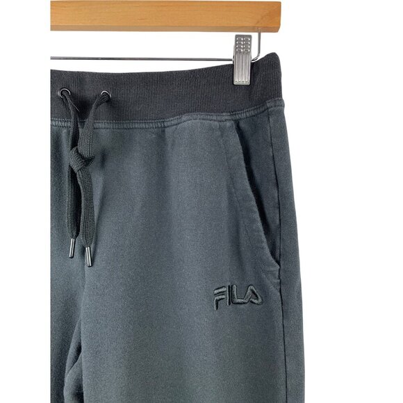 Fila Mens Jogger Sweatpants Black Cotton Blend Size S - Picture 3 of 5